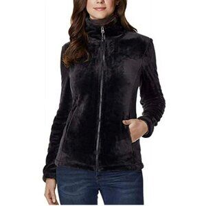 NEW 32 Degrees Heat Women's M Black Faux Fur Zip-Up Jacket